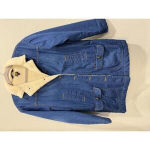 Vintage Lee Storm Rider Style Sherpa Lined Denim Jacket, Women's Medium